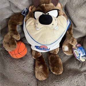 VTG 1996 Looney Tunes SPACE JAM Basketball TAZ 8” Tasmanian Devil Plush Stuffed